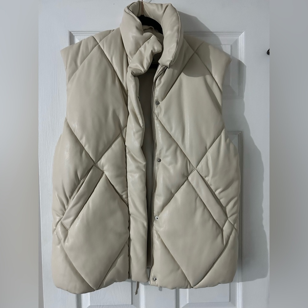Abercrombie faux leather vest